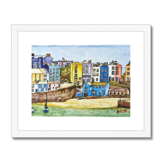 The Seafront, Tenby Framed & Mounted Print - Born, Bred & Buttered