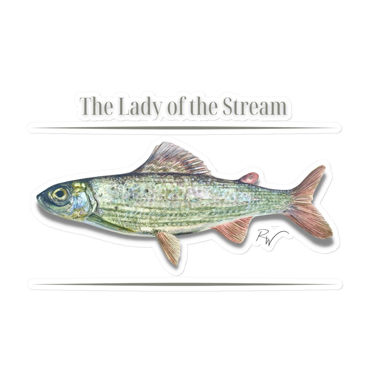 The Lady of the Stream Sticker - Born, Bred & Buttered