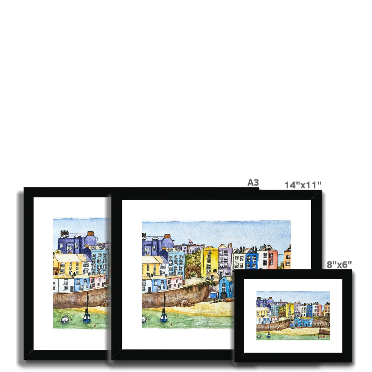 The Seafront, Tenby Framed & Mounted Print
