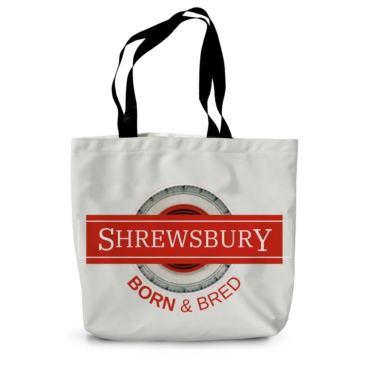 Shrewsbury BORN & BRED Canvas Tote Bag - Born, Bred & Buttered