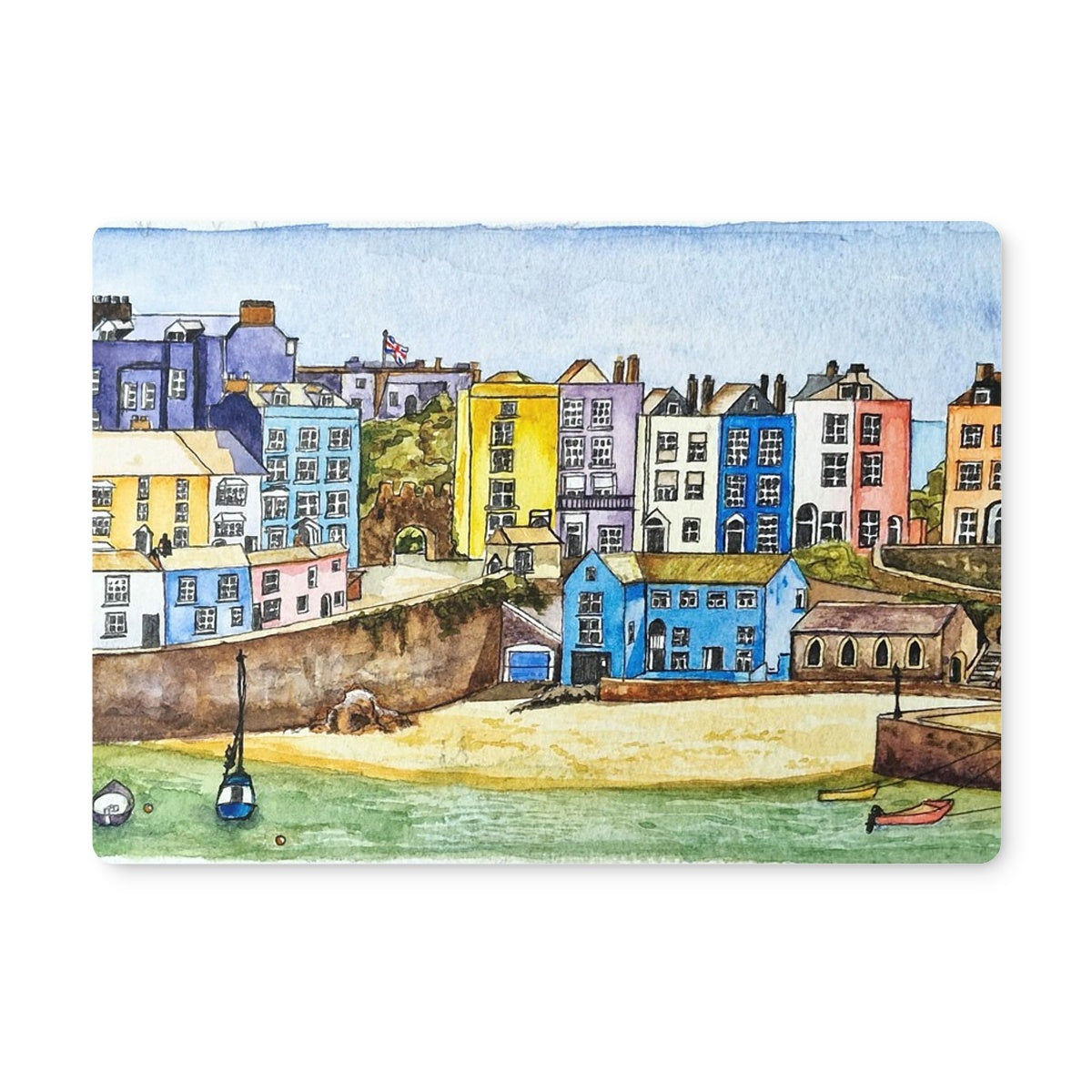 The Seafront, Tenby Placemat - Born, Bred & Buttered