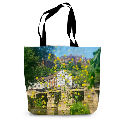 Bridgnorth from Severn Bridge Canvas Tote Bag - Born, Bred & Buttered