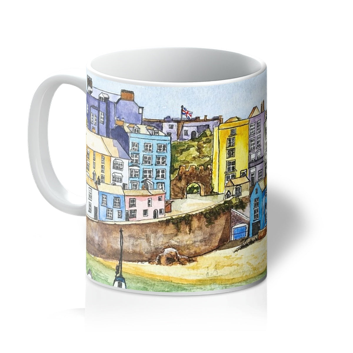 The Seafront, Tenby Mug - Born, Bred & Buttered