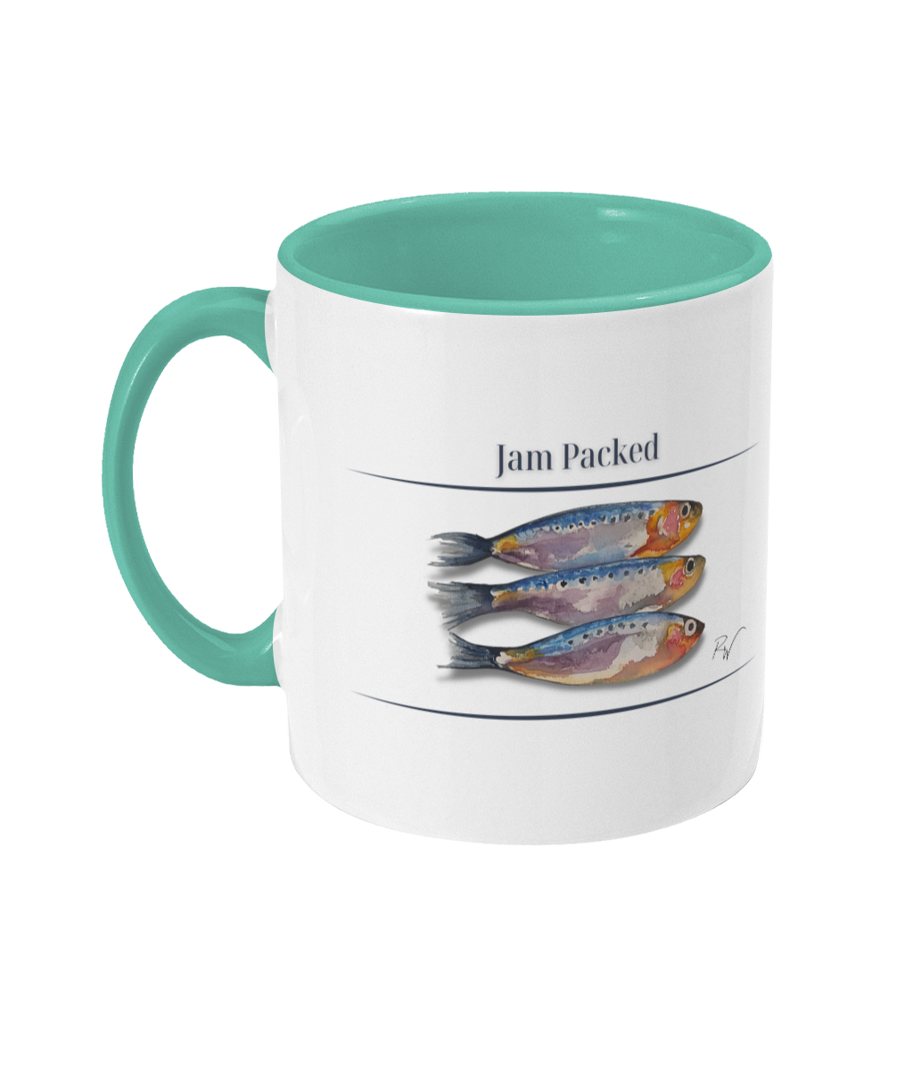 Two Toned Mug Jam Packed Sardines - Born, Bred & Buttered