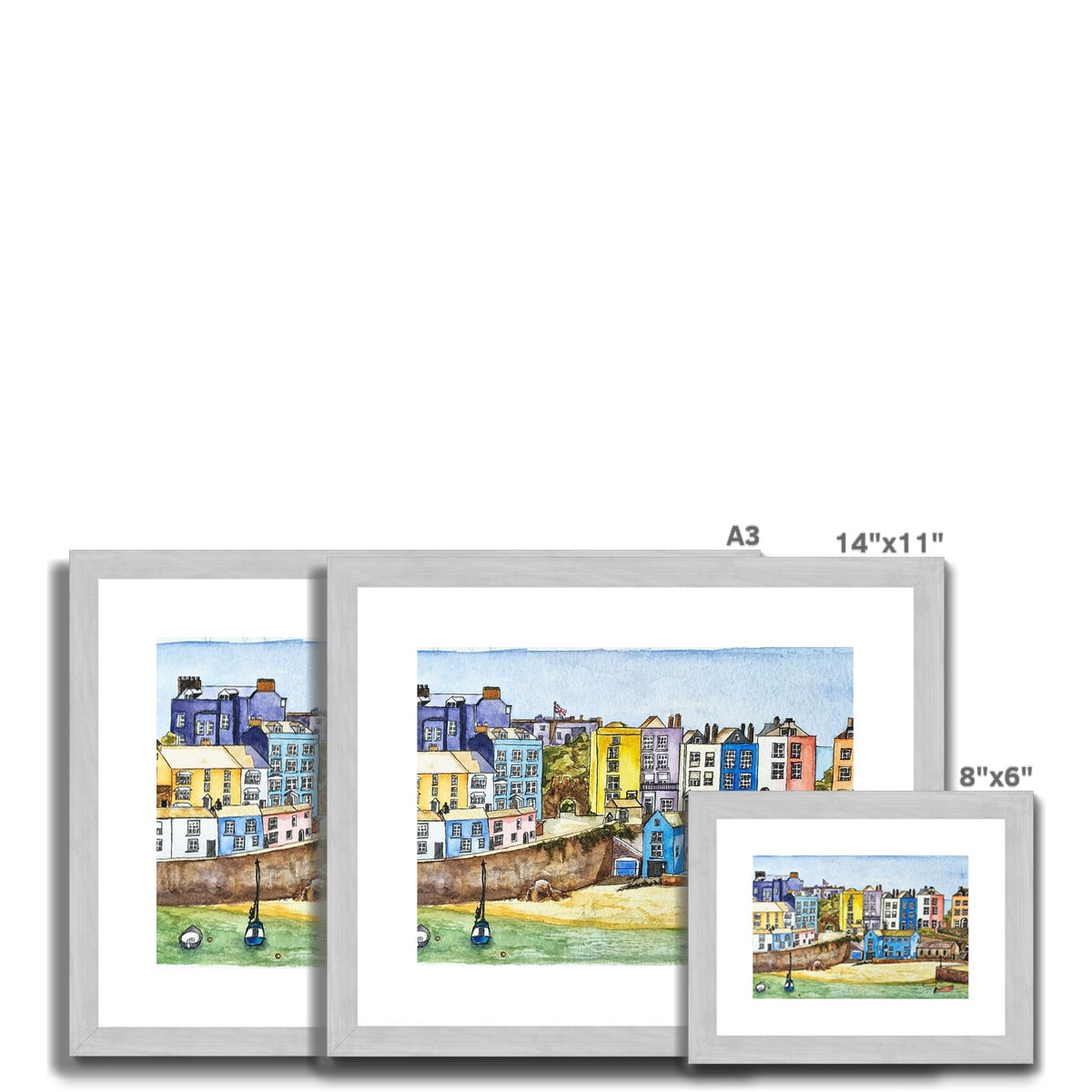 The Seafront, Tenby Antique Framed & Mounted Print
