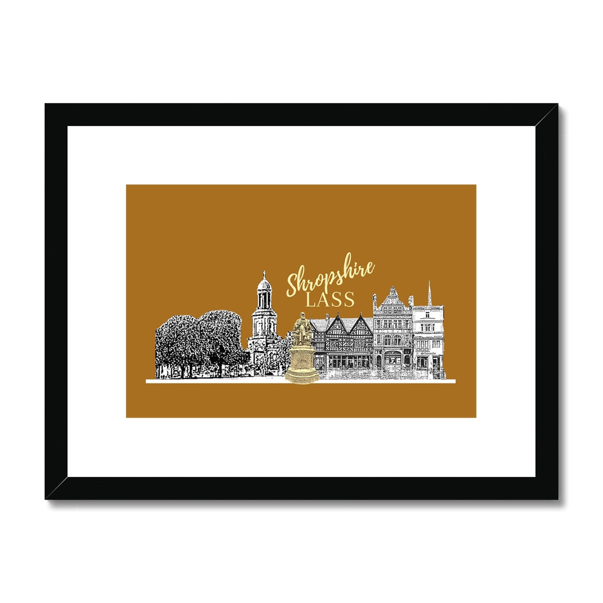 Shropshire Lass Placemat Pine Cone Framed & Mounted Print