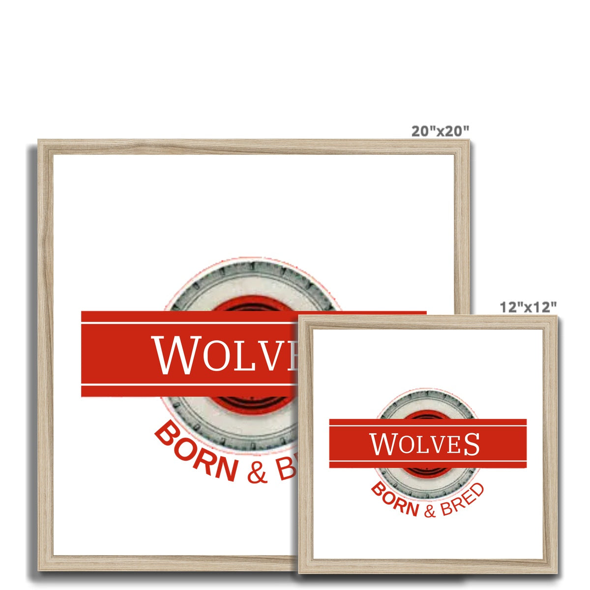 Wolves Born & Bred Budget Framed Poster - Born, Bred & Buttered