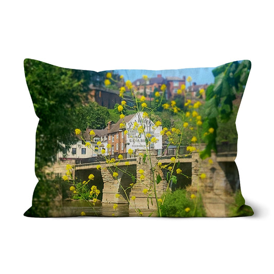 Bridgnorth from Severn Bridge Cushion - Born, Bred & Buttered