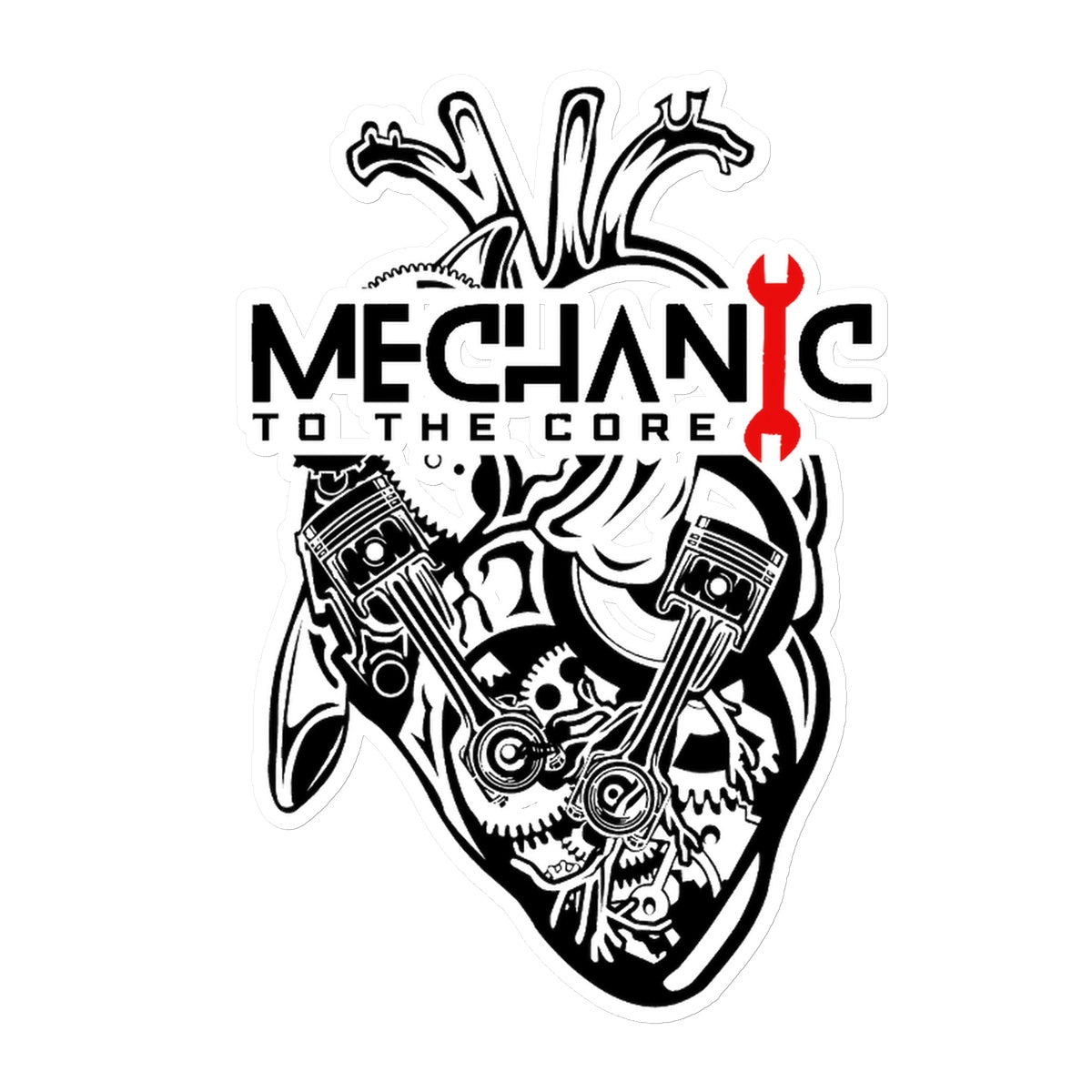 Mechanic to the Core Sticker - Born, Bred & Buttered