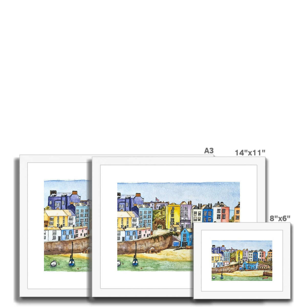 The Seafront, Tenby Framed & Mounted Print