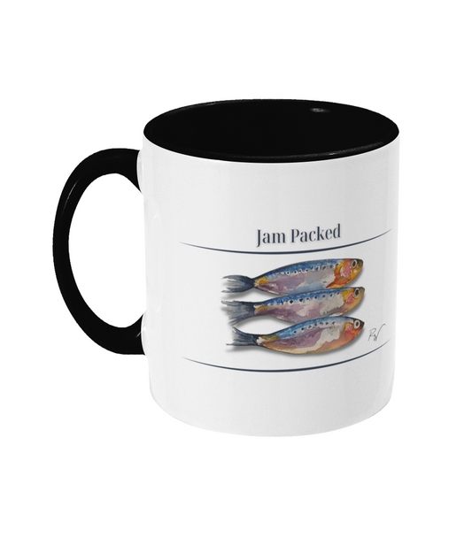 Two Toned Mug Jam Packed Sardines - Born, Bred & Buttered