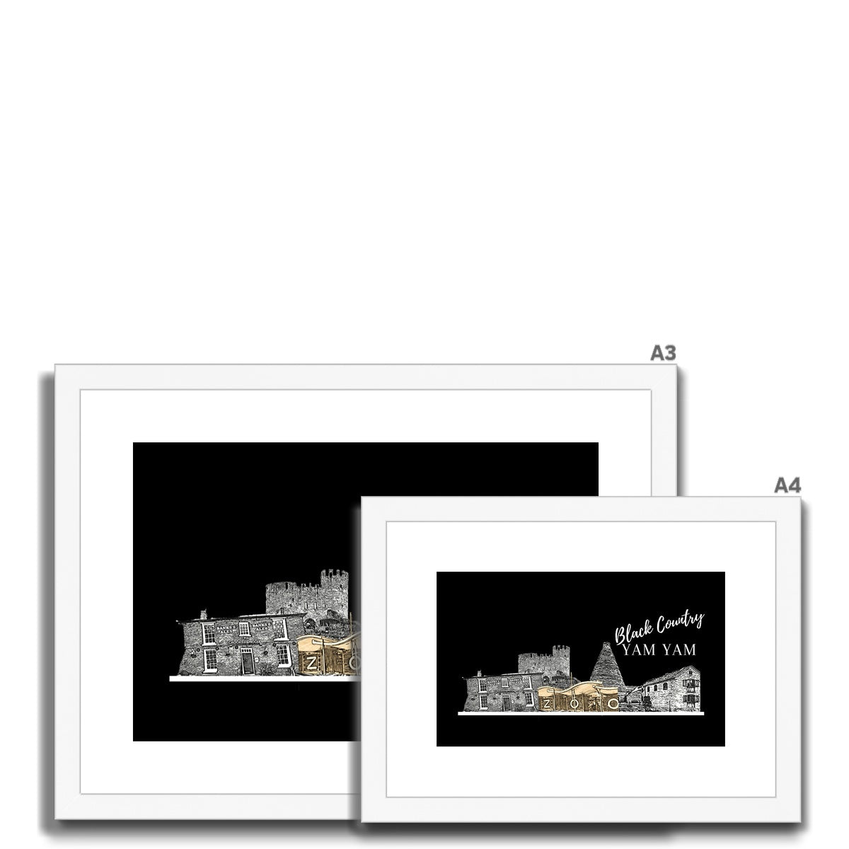 Black Country Yam Yam Coal Black Framed & Mounted Print