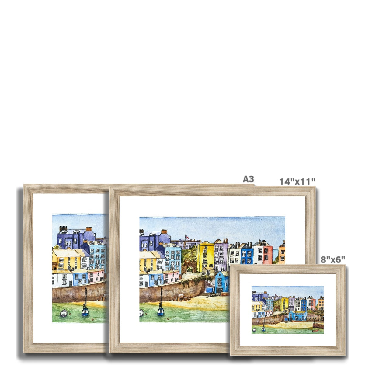 The Seafront, Tenby Framed & Mounted Print