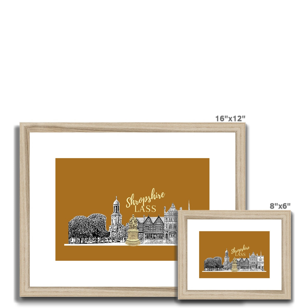 Shropshire Lass Placemat Pine Cone Framed & Mounted Print