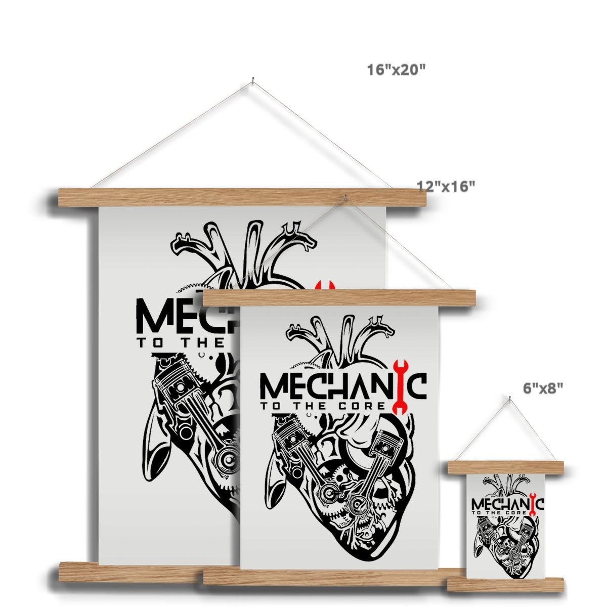Mechanic to the Core Fine Art Print with Hanger - Born, Bred & Buttered