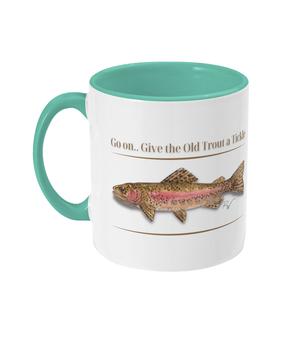 Give the Old Trout a Tickle! Ceramic Mug - Born, Bred & Buttered