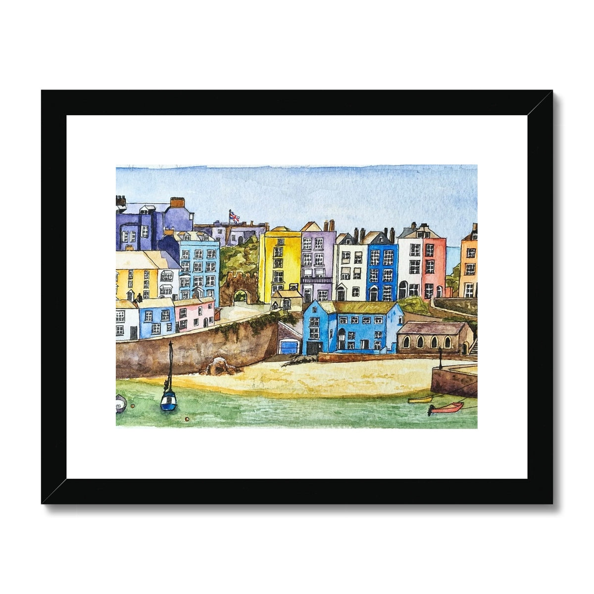 The Seafront, Tenby Framed & Mounted Print