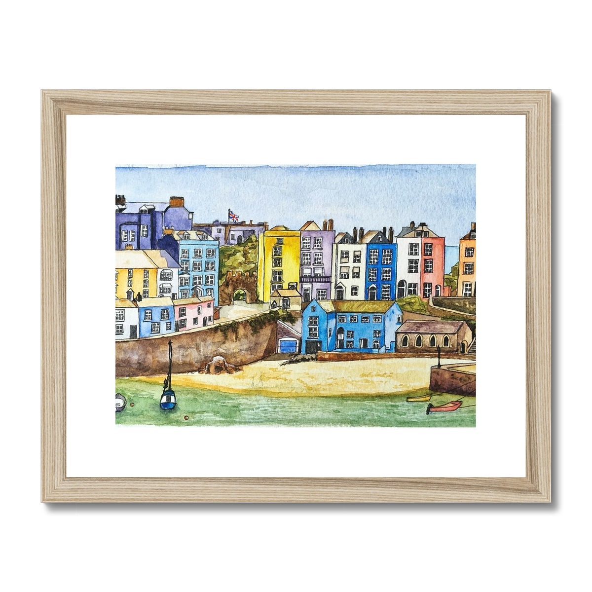 The Seafront, Tenby Framed & Mounted Print