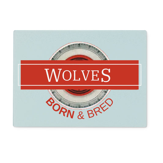 Wolves Born & Bred Glass Chopping Board