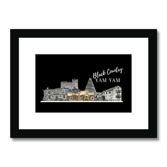 Black Country Yam Yam Coal Black Framed & Mounted Print