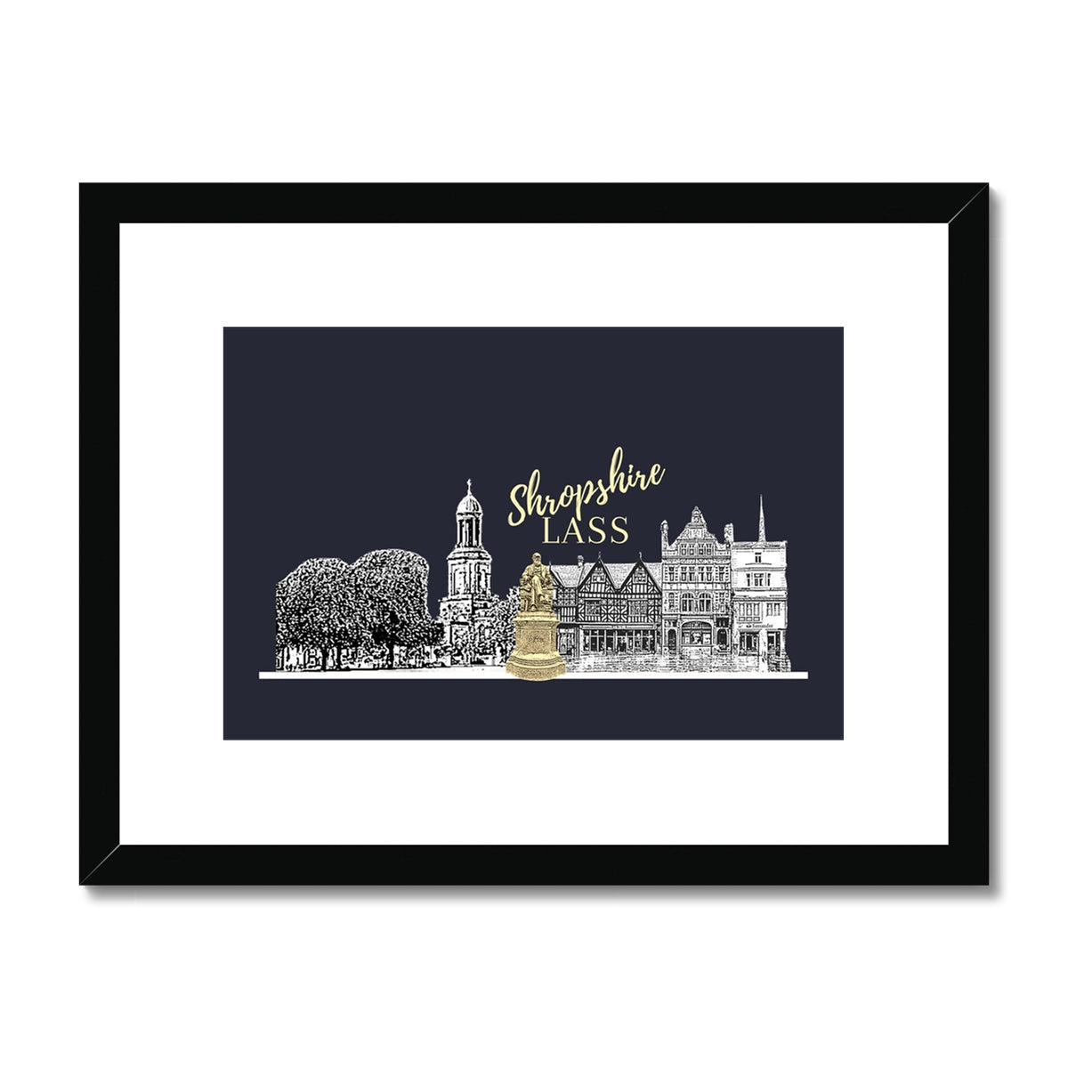 Shropshire Lass Evening Blue Framed & Mounted Print