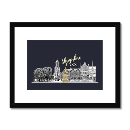 Shropshire Lass Evening Blue Framed & Mounted Print