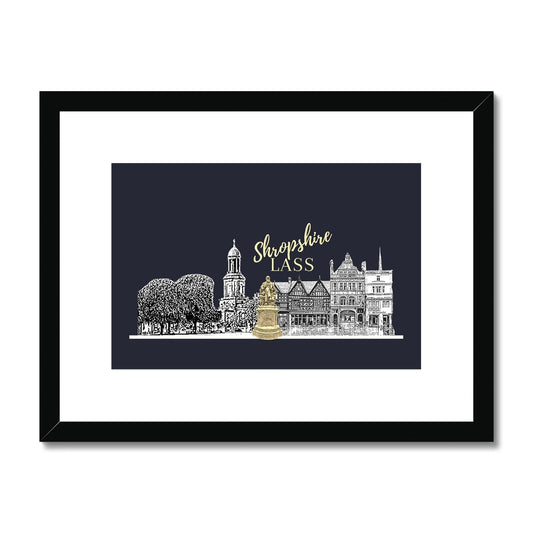 Shropshire Lass Evening Blue Framed & Mounted Print