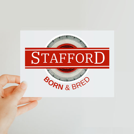 STAFFORD BORN & BRED Classic Postcard
