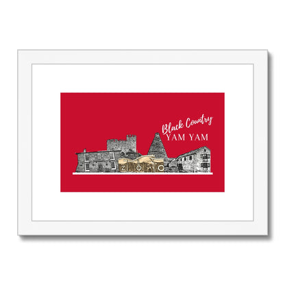 Black County Yam Yam Furnace Red Framed & Mounted Print