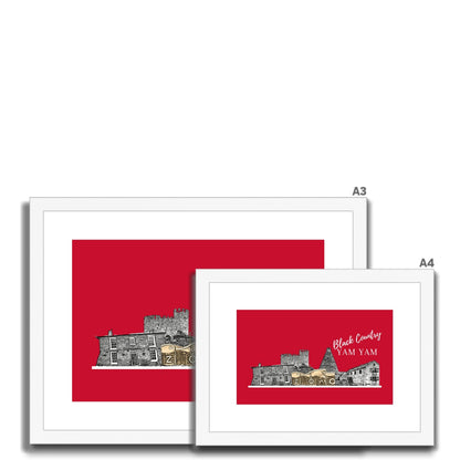 Black County Yam Yam Furnace Red Framed & Mounted Print
