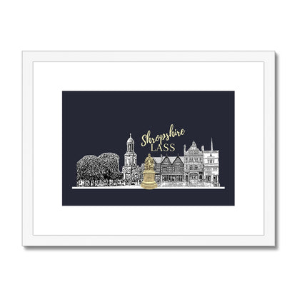 Shropshire Lass Evening Blue Framed & Mounted Print