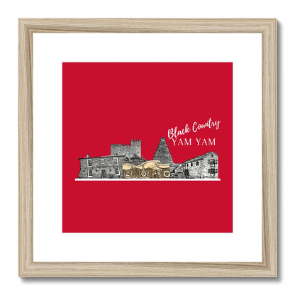 Black County Yam Yam Furnace Red Framed & Mounted Print