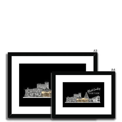 Black Country Yam Yam Coal Black Framed & Mounted Print