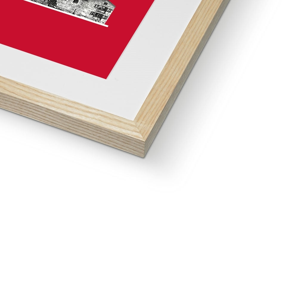 Black County Yam Yam Furnace Red Framed & Mounted Print