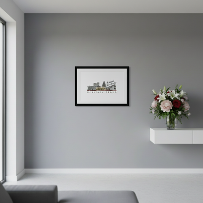 The Bostin' Black Country Tricolour Framed & Mounted Print