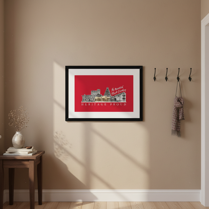 The Bostin' Black Country in Furnace Red Framed & Mounted Print