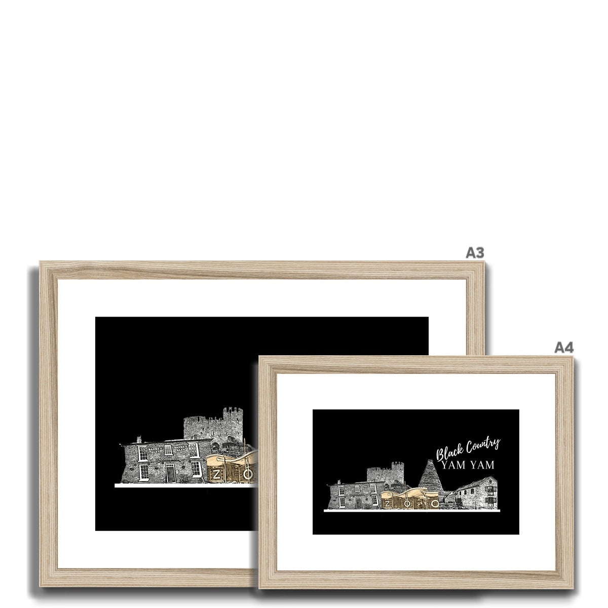 Black Country Yam Yam Coal Black Framed & Mounted Print