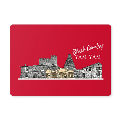 Black County Yam Yam Furnace Red Placemat