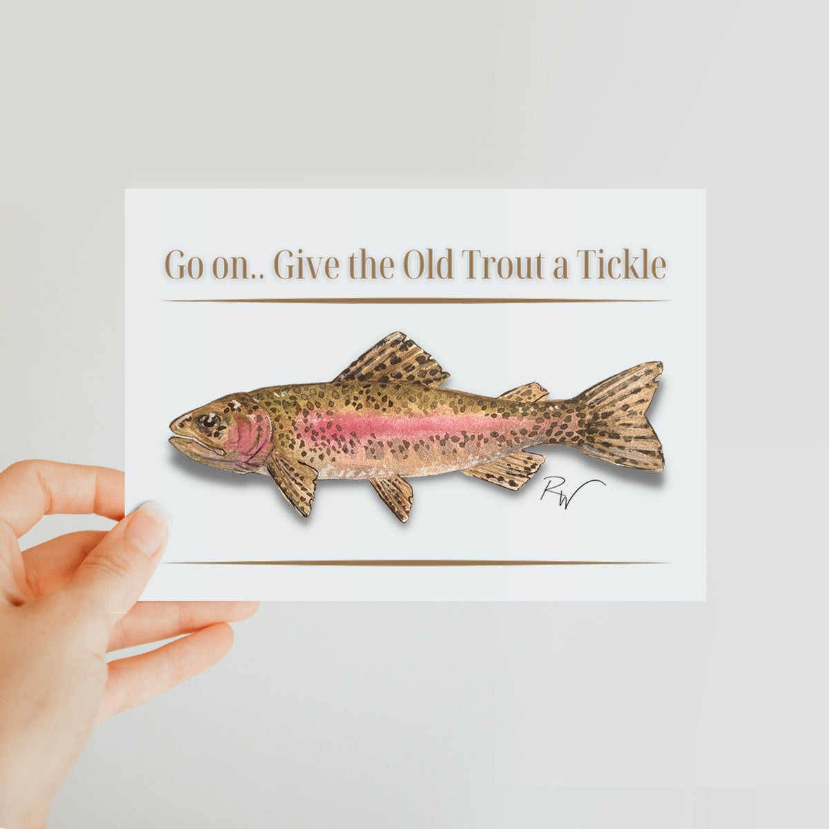 Give the Old Trout a Tickle  Postcard