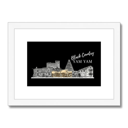 Black Country Yam Yam Coal Black Framed & Mounted Print