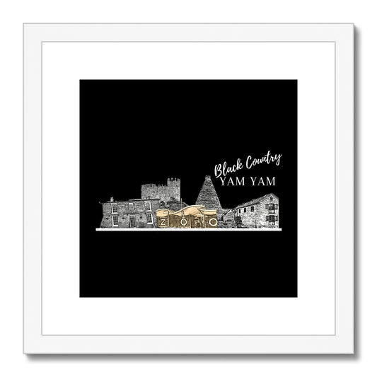 Black Country Yam Yam Coal Black Framed & Mounted Print