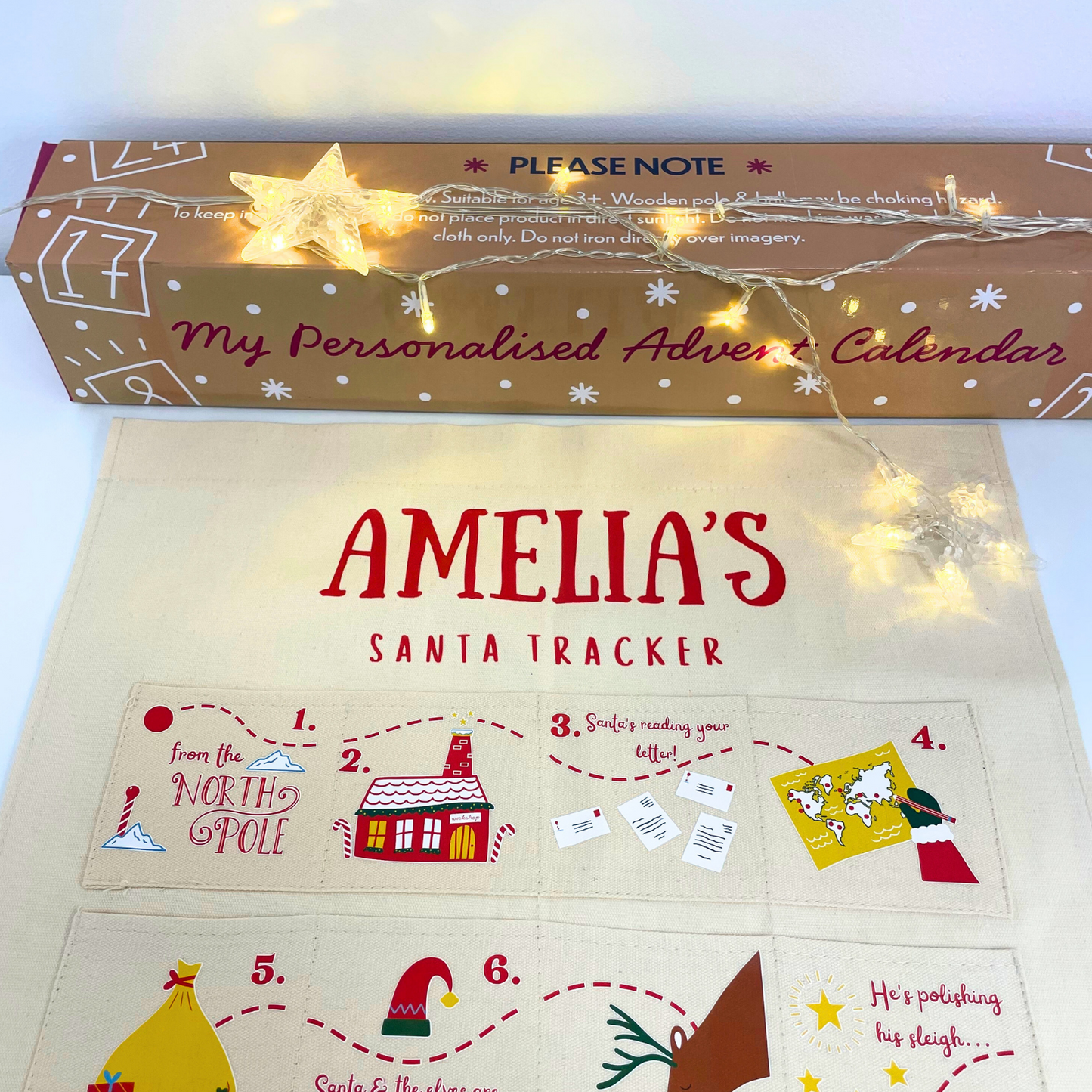 Personalised Santa Tracker Advent Calendar | Custom Made for Kids & Family