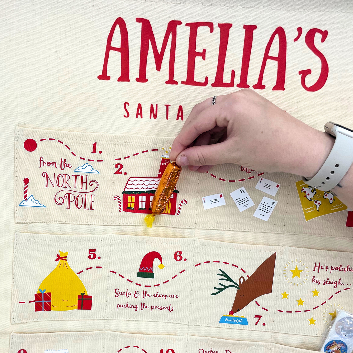 Personalised Santa Tracker Advent Calendar | Custom Made for Kids & Family