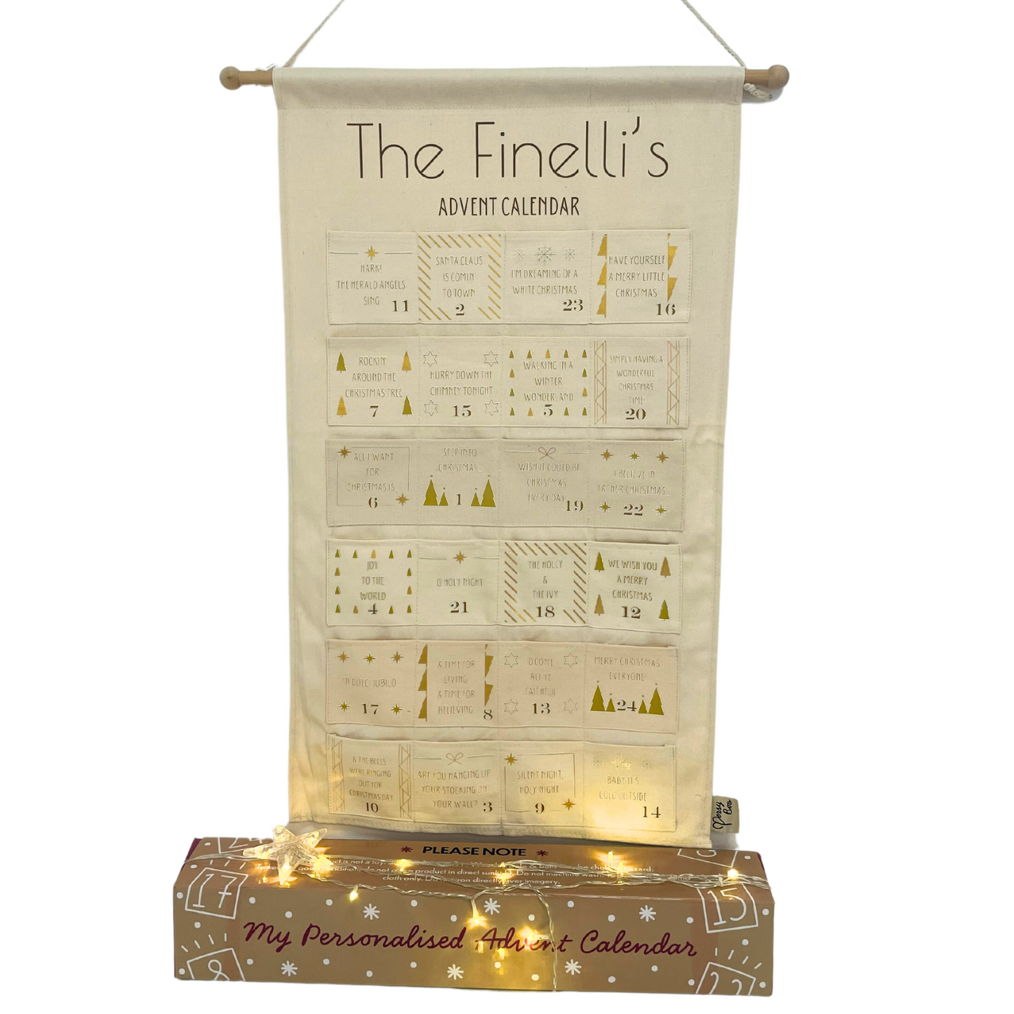 Personalised Christmas Hits Advent Calendar Countdown - Christmas songs advent calendar for kids