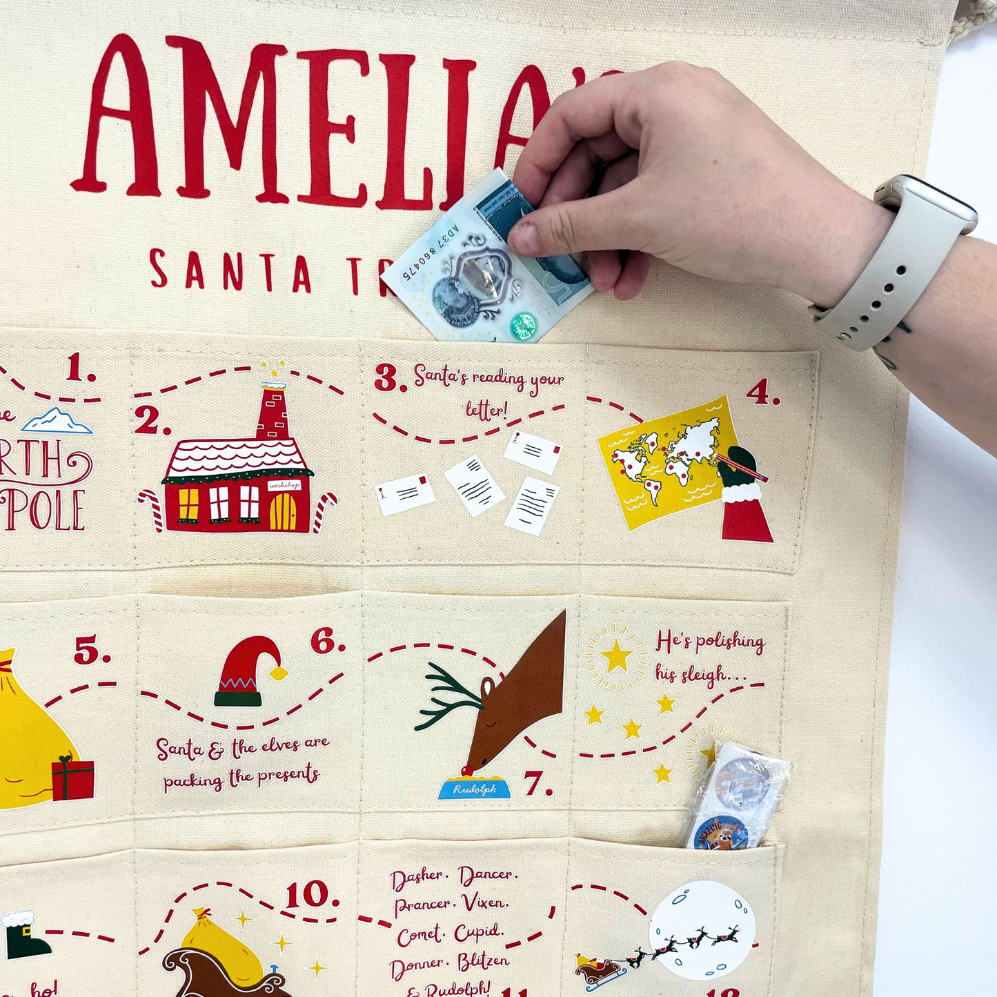 Personalised Santa Tracker Advent Calendar | Custom Made for Kids & Family