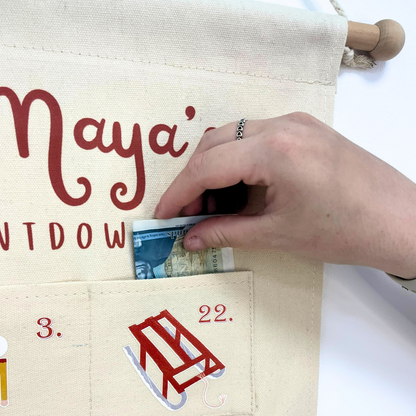 Personalised Fabric Christmas Advent Calendar - Christmas Countdown Calendar