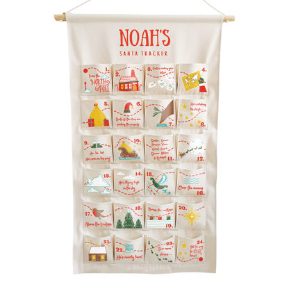 Personalised Santa Tracker Advent Calendar | Custom Made for Kids & Family