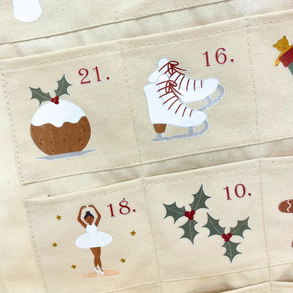 Personalised Fabric Christmas Advent Calendar - Christmas Countdown Calendar