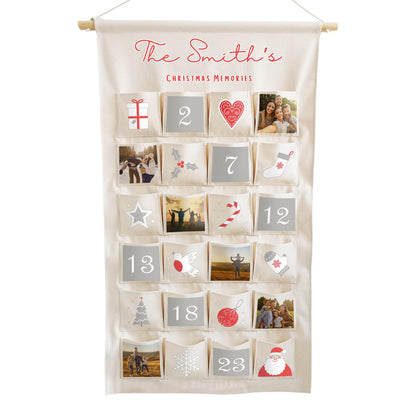 Personalised family advent calendar with family photos