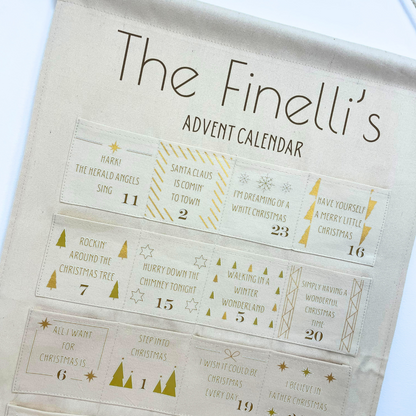 Personalised Christmas Hits Advent Calendar Countdown - Christmas songs advent calendar for kids